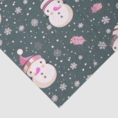 Sneeuwpoppen Sneeuwvlokken Greenery Kerstmis Tissuepapier (Detail)