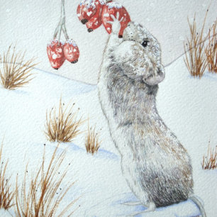 Sneeuwpoppen voor muizen, wild voor kerst legpuzzel