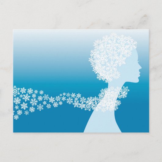 sneeuwprinses briefkaart (Voorkant)