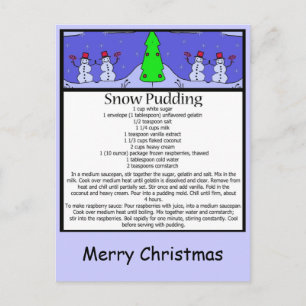 Sneeuwpudding, Vrolijk kerstfeest Feestdagenkaart