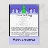 Sneeuwpudding, Vrolijk kerstfeest Feestdagenkaart (Voorkant)