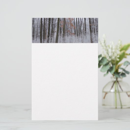 sneeuwpuinfotografie winterlandschap briefpapier (Staand voorkant)