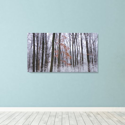 sneeuwpuinfotografie winterlandschap canvas afdruk (Insitu (Houten vloer))