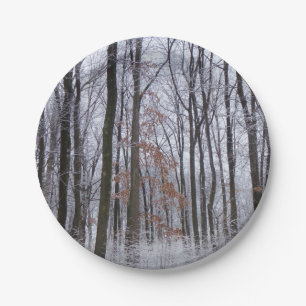 sneeuwpuinfotografie winterlandschap papieren bordje