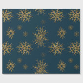Sneeuwreserveringen op Azzure Elegant Kerstmis Cadeaupapier (Vlak)