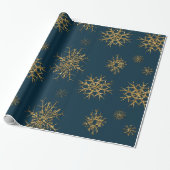 Sneeuwreserveringen op Azzure Elegant Kerstmis Cadeaupapier (Uitgerold)