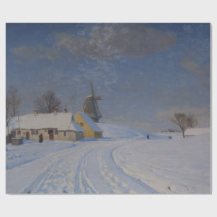 Sneeuwrijk landschap in de winter (door H.A. Brend Cadeaupapier