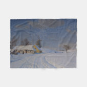 Sneeuwrijk landschap in de winter (door H.A. Brend Fleece Deken (Voorkant (Horizontaal))