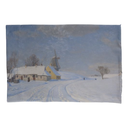 Sneeuwrijk landschap in de winter (door H.A. Brend Kussensloop (Voorkant-Links)