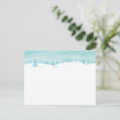 Sneeuwrijk winterbos landschap met sparren briefkaart (Staand voorkant)