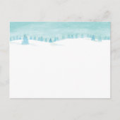 Sneeuwrijk winterbos landschap met sparren briefkaart (Voorkant)