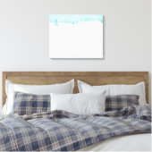 Sneeuwrijk winterbos landschap met sparren canvas afdruk (Insitu (Slaapkamer))