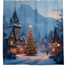 Sneeuwrijke avond op het plein -