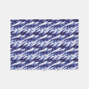 Sneeuwrijke bergen winter fleece deken