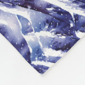 Sneeuwrijke bergen winter fleece deken (Hoek)