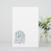 Sneeuwrijke Colorado Aspen Tree Briefpapier (Staand voorkant)