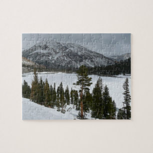 Sneeuwrijke Ellery Lake California winterlandschap Legpuzzel