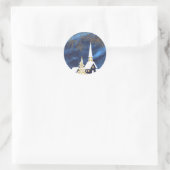 Sneeuwrijke Kerst Kerk Amen Stickers (Tas)