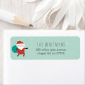 Sneeuwrijke Kerstman Etiket (Insitu)