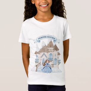 Sneeuwrijke Winter Brunette Prinses Kasteel Verjaa T-shirt