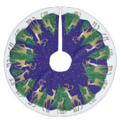 Sneeuwrijke Winter Herten Bos Kerstmis Kerstboom Rok (Voorkant)