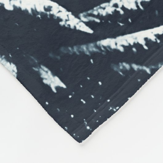 Sneeuwrijke winter wonderland fleece deken (Hoek)