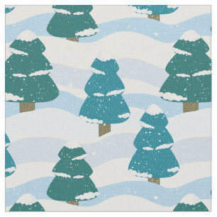Sneeuwrijke winterdennenbomen stof