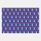 Sneeuwrijke winterpinguïn inpakpapier vel (Voorkant 2)