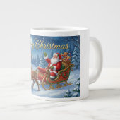 Sneeuwrit van Sinterklaas Extra Grote Beker (Voorkant rechts)