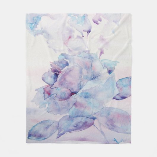 SneeuwRoos. Bloem Fleece Deken (Voorkant)