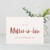 Sneeuwroze naar mijn schoonmoeder-in-law trouwdagk kaart (Staand voorkant)