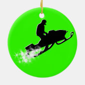 sneeuwruimer : poederspoor keramisch ornament (Achterkant)