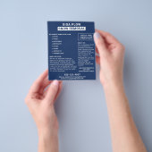 Sneeuwruiming Vette Typografie Navy Flyer (Hand)