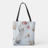 sneeuwscand in het wild afbeelding van een schatti draagtas (Achterkant)