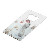 sneeuwscand in het wild afbeelding van een schatti kredietkaart flessenopener (Voorkant Gekanteld)