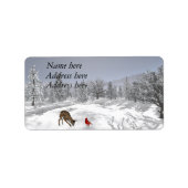 Sneeuwscène adresetiketten etiket (Voorkant)