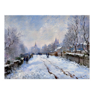 Sneeuwscène bij Argenteuil Perfect Poster