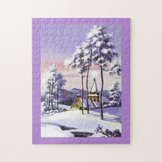  sneeuwscène legpuzzel (Verticaal)