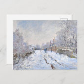 Sneeuwscène-Monet Feestdagenkaart (Voorkant / Achterkant)