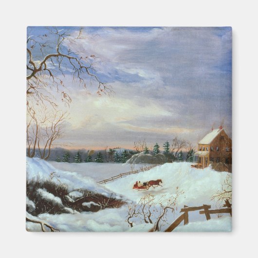 Sneeuwscène, New England Magneet (Voorkant)