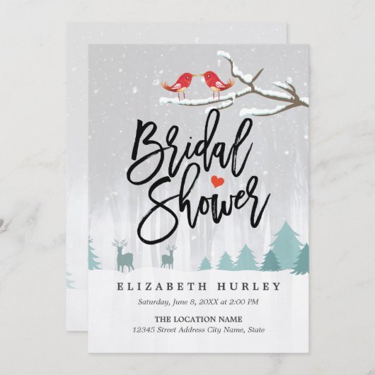 Sneeuwscene Vrijgezellenfeest Winter Weddenschap Kaart (Voorkant / Achterkant)