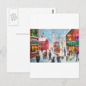 sneeuwscène winterschoorsteenveger G Bruce schilde Briefkaart (Voorkant / Achterkant)