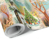 Sneeuwscenes Shabby Chic Cadeaupapier (Rol Hoek)