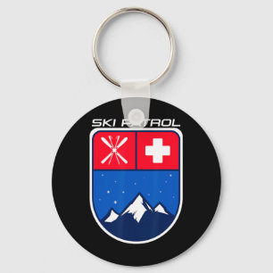 Sneeuwschaatsen Ski Patrol Hemel Polen oversteken Sleutelhanger