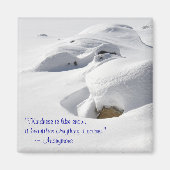 Sneeuwschijven boven Rocks op maat Magneet (Voorkant)