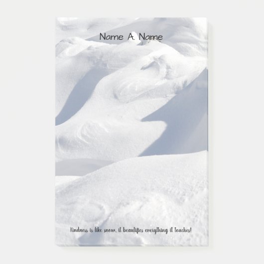 Sneeuwschijven en schaduwfoto's post-it® notes (Voorkant)