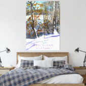 Sneeuwschilderij Waterverf Canvas Afdruk (Insitu (Slaapkamer))