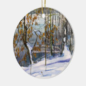 Sneeuwschilderij Waterverf Keramisch Ornament (Links)