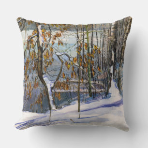Sneeuwschilderij Waterverf Kussen