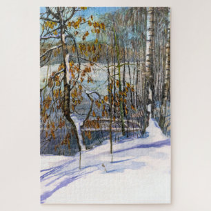 Sneeuwschilderij Waterverf Legpuzzel